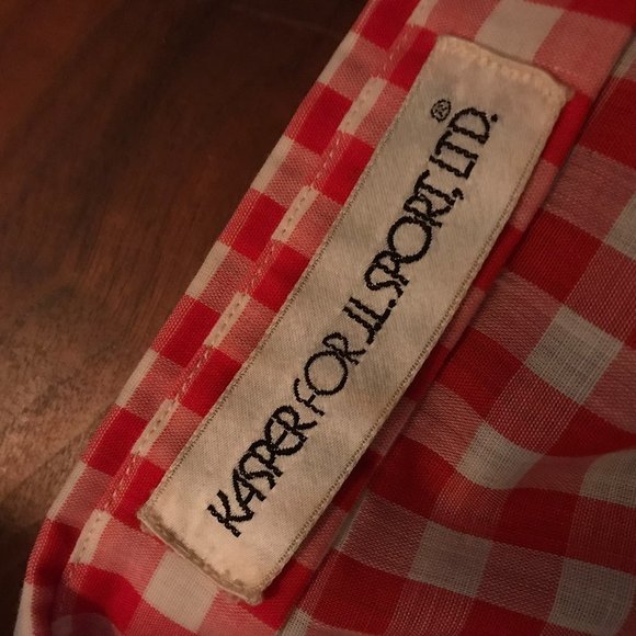Retro red & white check blouse - Picture 2 of 5